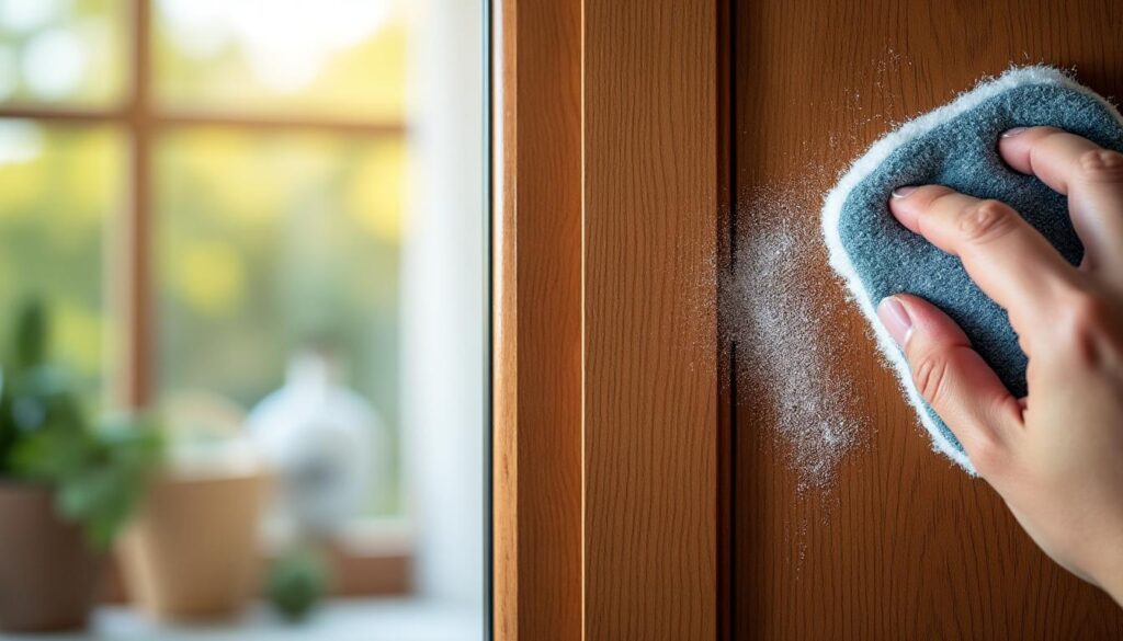 Repérer et traiter la graisse persistante sur les volets du salon