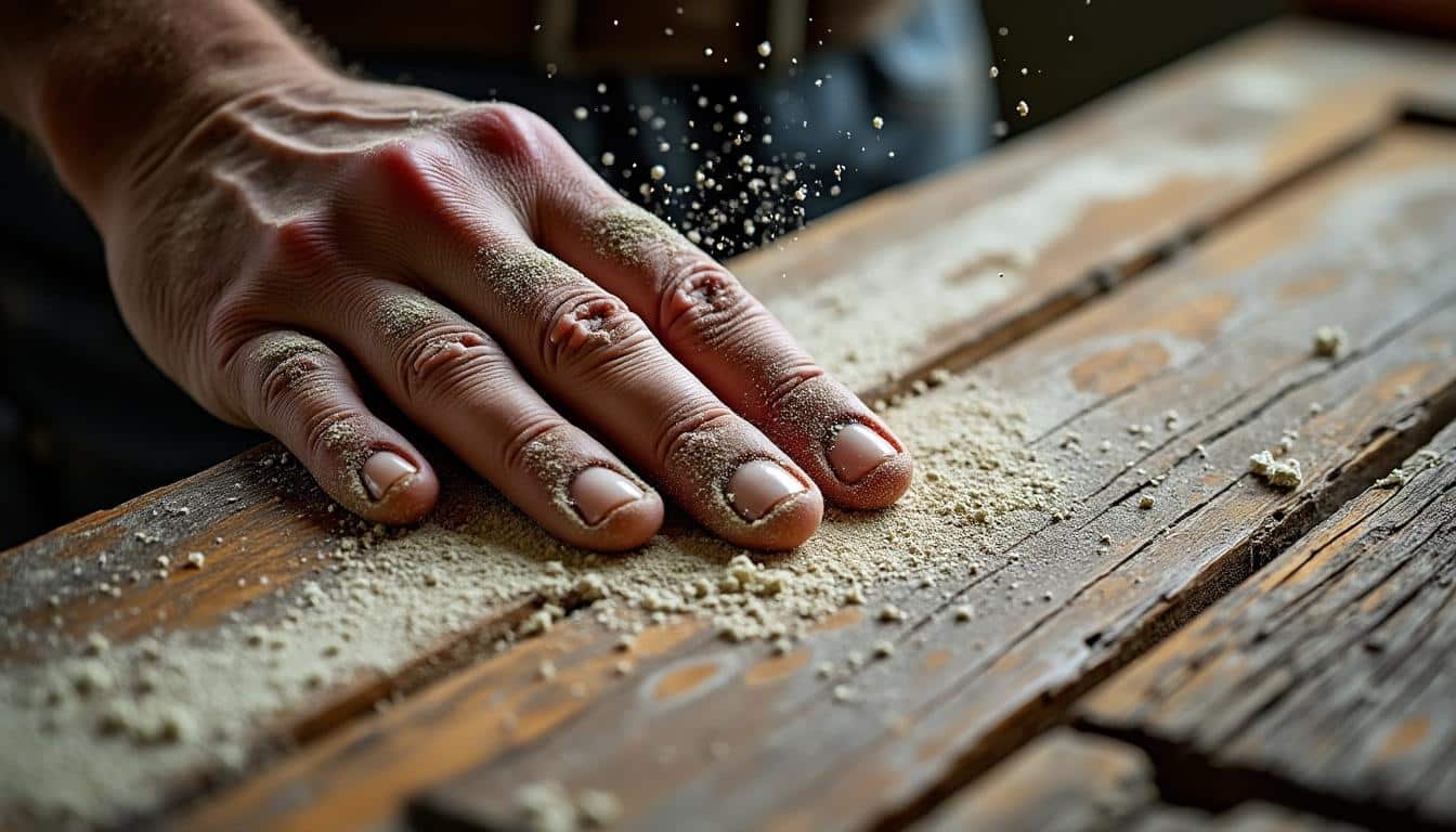 Techniques pour remettre à neuf une porte ancienne avec une lime à poncer