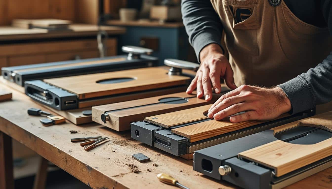 Illustration: Quels sont les modèles et matériaux disponibles pour un chariot coulissant adapté ?