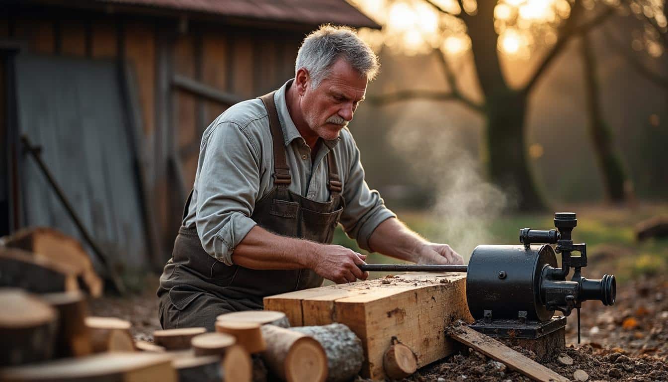 Illustration: Pourquoi le combiné scie fendeuse est un outil indispensable pour la préparation du bois de chauffage