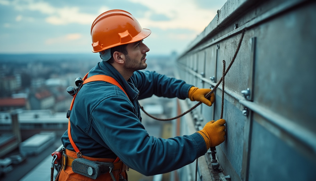 Pose de la ligne de vie : guide complet pour sécuriser les travaux en hauteur