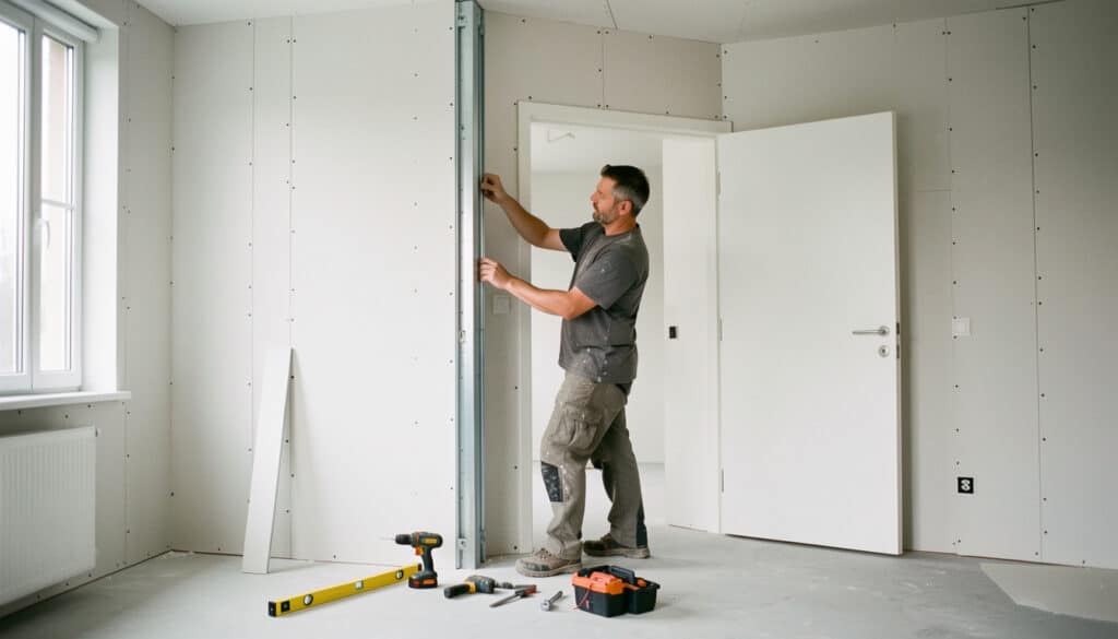 Poser un bloc-porte dans une cloison en placo